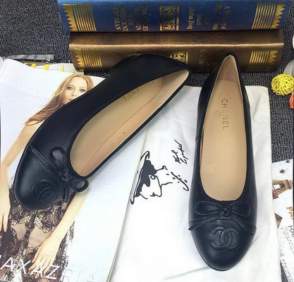 CHANEL Shallow mouth flat shoes Women--075